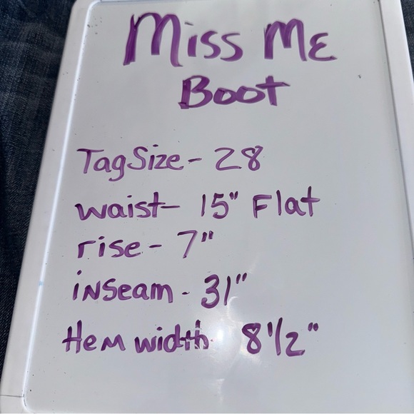 📌Miss Me JP5033R Bootcut Jeans Dark Wash Embroidered Pockets Size 28 - Picture 6 of 6